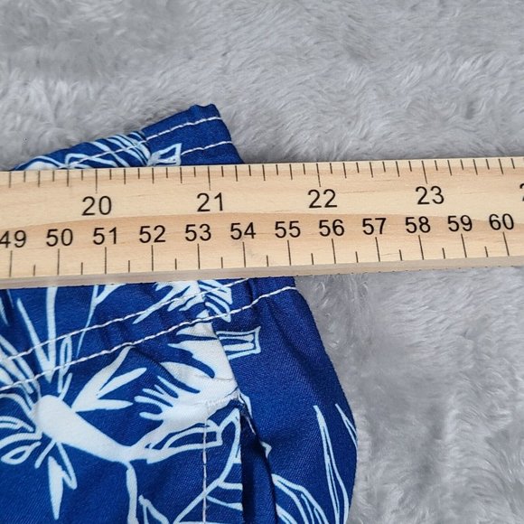 OP Shorts Mens 40/42 Blue Hibiscus Hawaiian Board Surf Swim Trunks Ocean Pacific - Picture 9 of 9